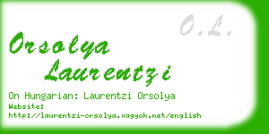 orsolya laurentzi business card